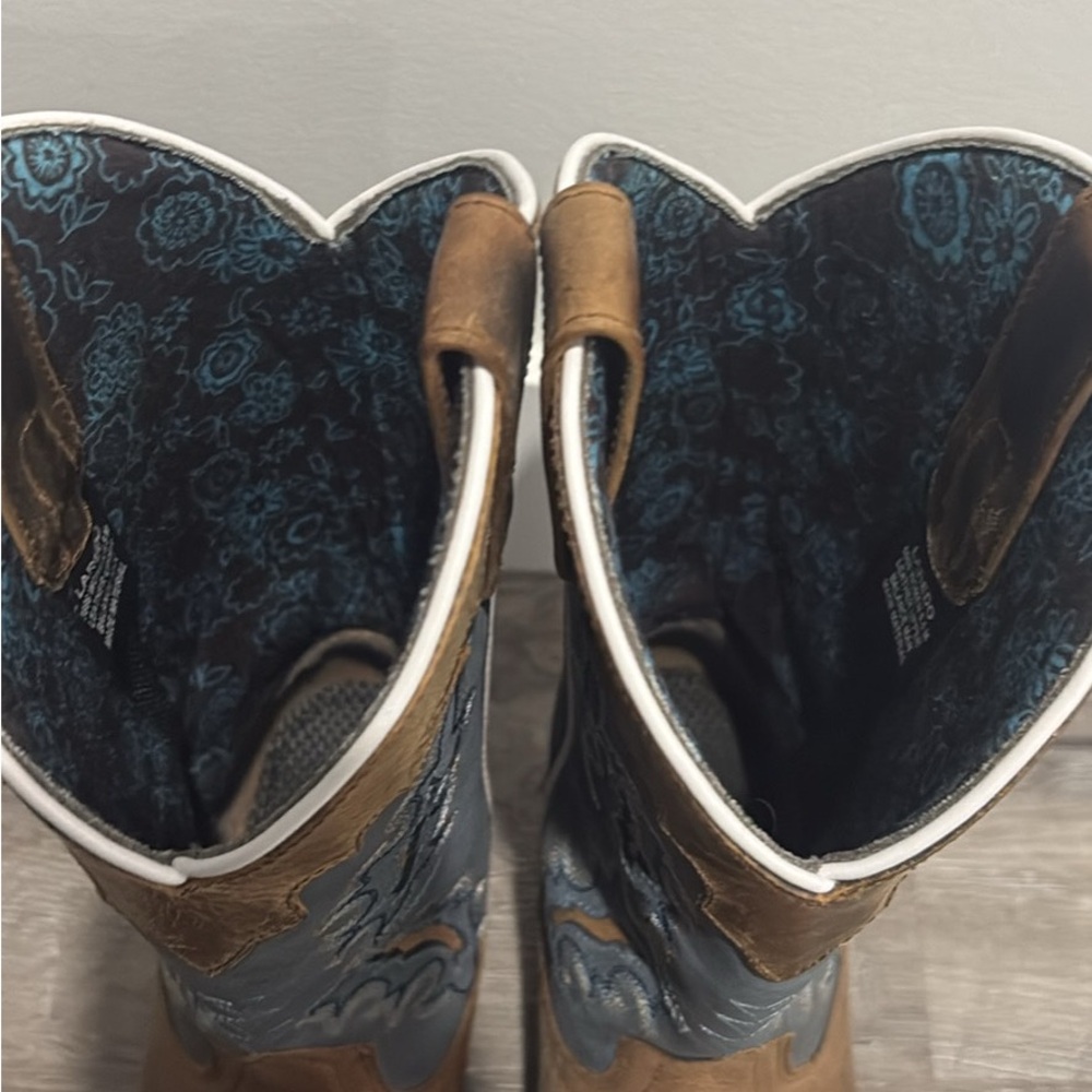 Laredo Brown and Blue Combat Boots